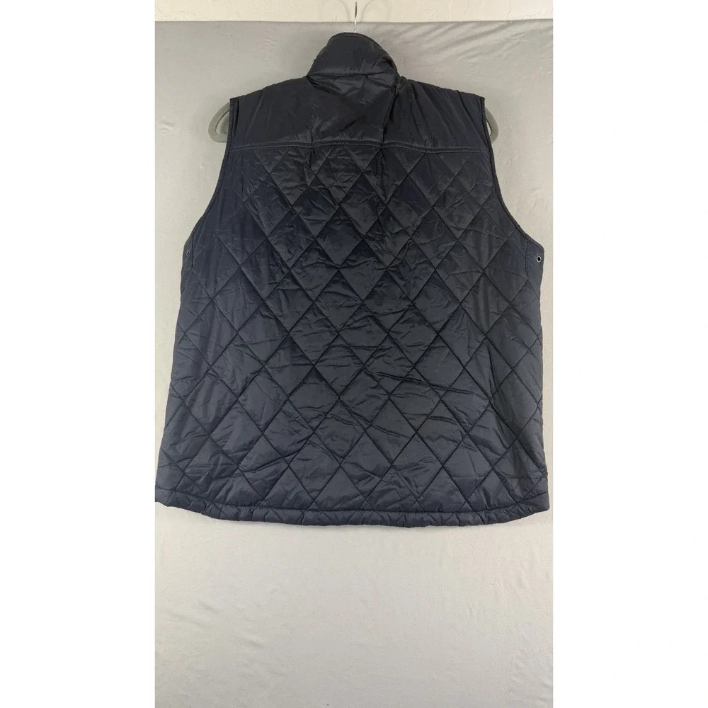 Banana Republic blue sleeveless bubble vest, zip/snap close, men's large